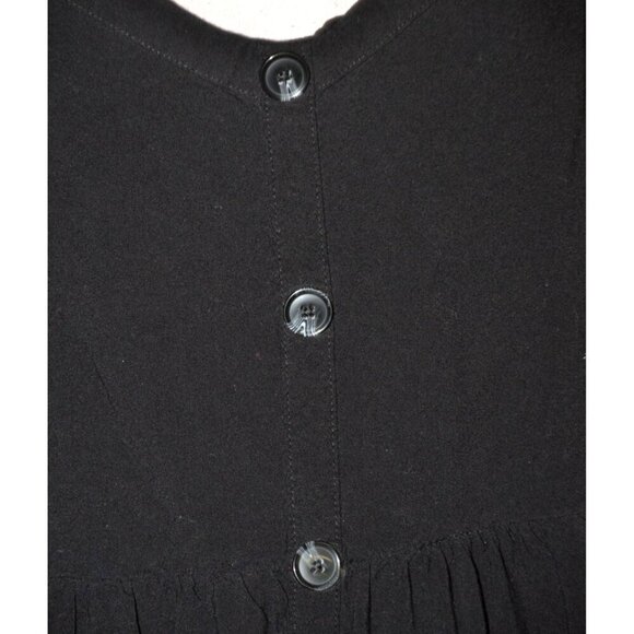 Torrid Black Sleeveless V-Neck Button Front Dress Plus Size 5X Smocked Back - Picture 3 of 10